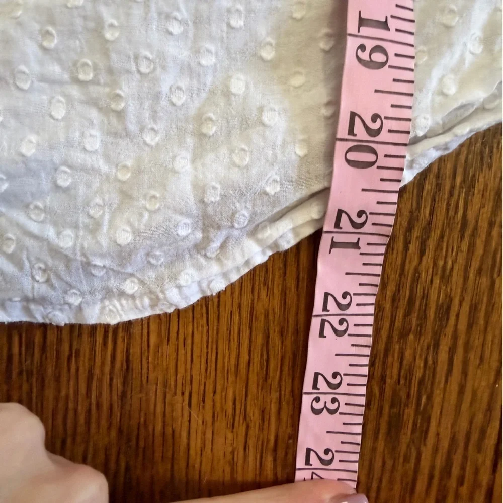 Maeve Anthropologie White Blouse Puff Sleeve Size 0